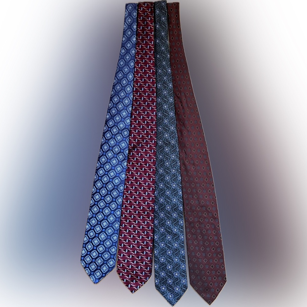 👔4️⃣Bundle of 4 Silk Neck Ties / Neckties by John W. Nordstrom—Standard Length - Picture 5 of 15